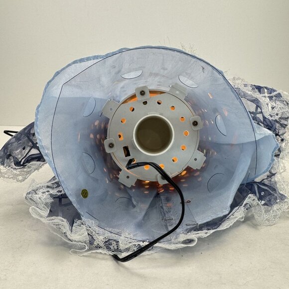 Fiber Optic Light-Up Angel Tree Topper Porcelain Blue Color-changing Christmas - Picture 10 of 16